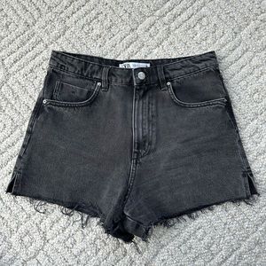 Zara Black High Rise Jean Shorts Size 4